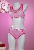 Peach Dérivé Sport Débardeur et Slip Set Lingerie Cosplay Costume