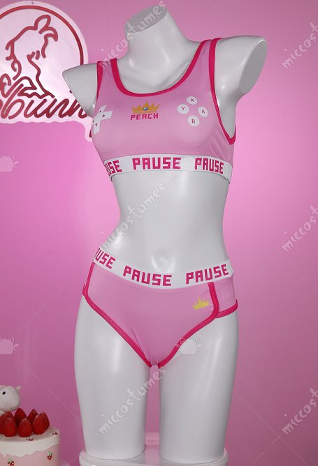 Peach Dérivé Sport Débardeur et Slip Set Lingerie Cosplay Costume