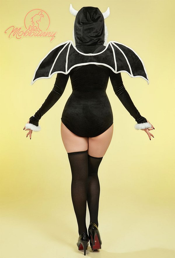 Sexy Lingerie Skeleton Bodysuit Gothic Skull Style Romper and Wings with Thigh Socks and Garters Sexy Lingerie Skeleton Bodysuit Gothic Skull Style Romper and Wings with Thigh Socks and Garters