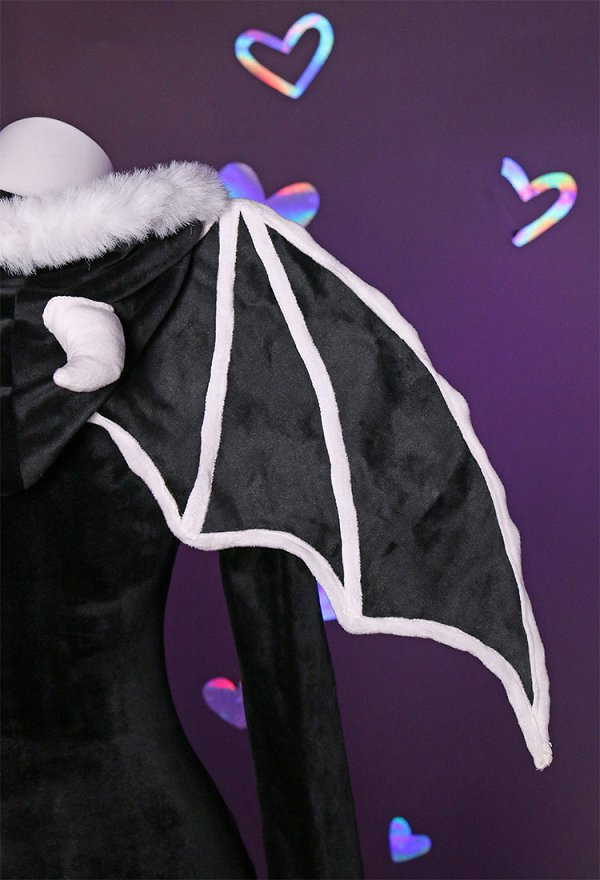 Sexy Lingerie Skeleton Bodysuit Gothic Skull Style Romper and Wings with Thigh Socks and Garters Sexy Lingerie Skeleton Bodysuit Gothic Skull Style Romper and Wings with Thigh Socks and Garters