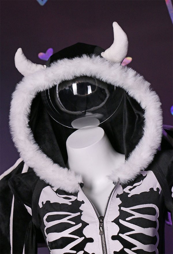 Sexy Lingerie Skeleton Bodysuit Gothic Skull Style Romper and Wings with Thigh Socks and Garters Sexy Lingerie Skeleton Bodysuit Gothic Skull Style Romper and Wings with Thigh Socks and Garters