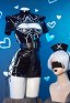 Disfraz de Cosplay N Automata 2B Derivative Punk Sexy Lencería Vestido y Guantes con Muslo Calcetines y Cinturón