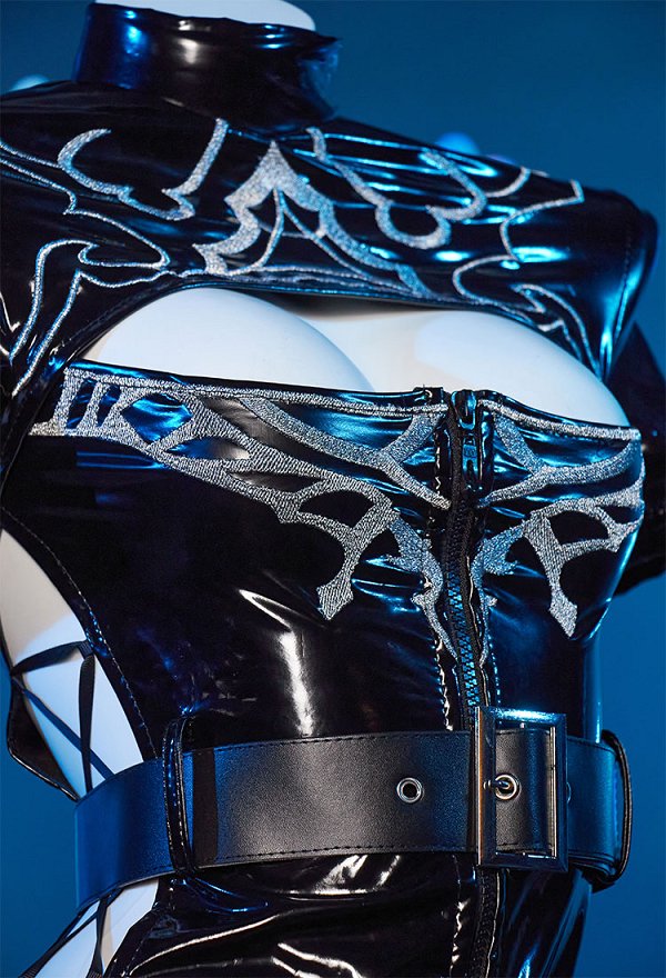 Disfraz de Cosplay N Automata 2B Derivative Punk Sexy Lencería Vestido y Guantes con Muslo Calcetines y Cinturón