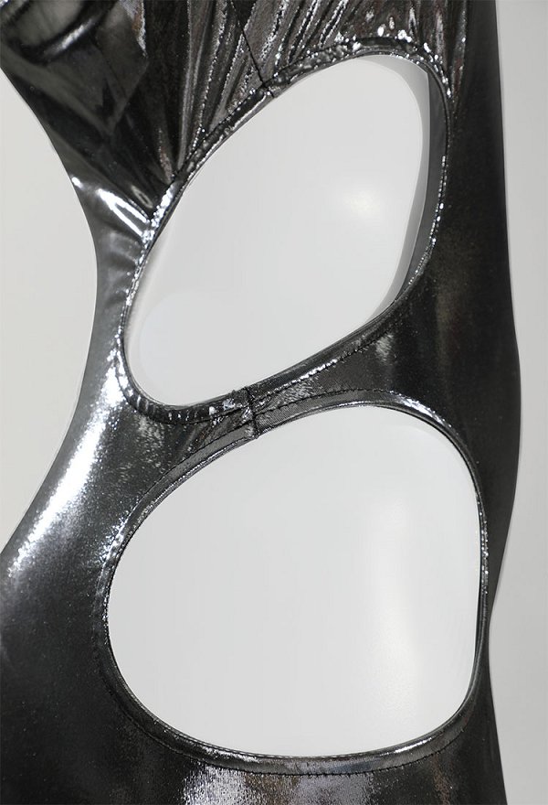 Sexy Lingerie Bodysuit Shiny Hollowed Halter Romper and Top with Mask Sexy Lingerie Bodysuit Shiny Hollowed Halter Romper and Top with Mask