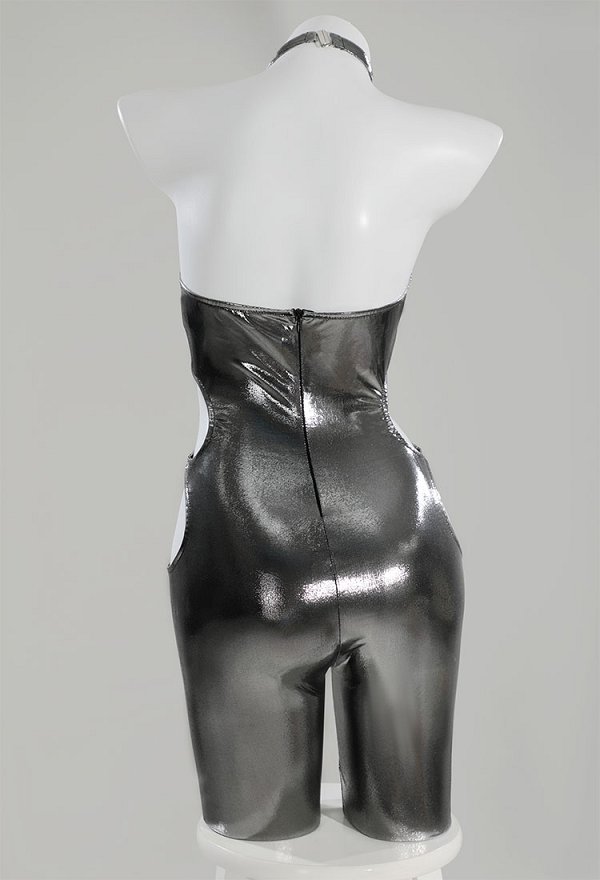 Sexy Lingerie Bodysuit Shiny Hollowed Halter Romper and Top with Mask Sexy Lingerie Bodysuit Shiny Hollowed Halter Romper and Top with Mask