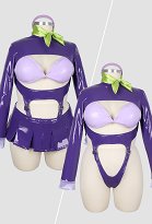 Taille Plus Scooby-Doo Daphne Dérivé Sexy Lingerie Costume Combinaison violette avec soutien-gorge et jupe Taille Plus Scooby-Doo Daphne Dérivé Sexy Lingerie Costume Combinaison violette avec soutien-gorge et jupe