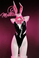 Dérivé Sexy Bunny Costume Halloween Halter Spiderweb Bunny Girl Body Outfit avec Headband Gants Mesh Collants