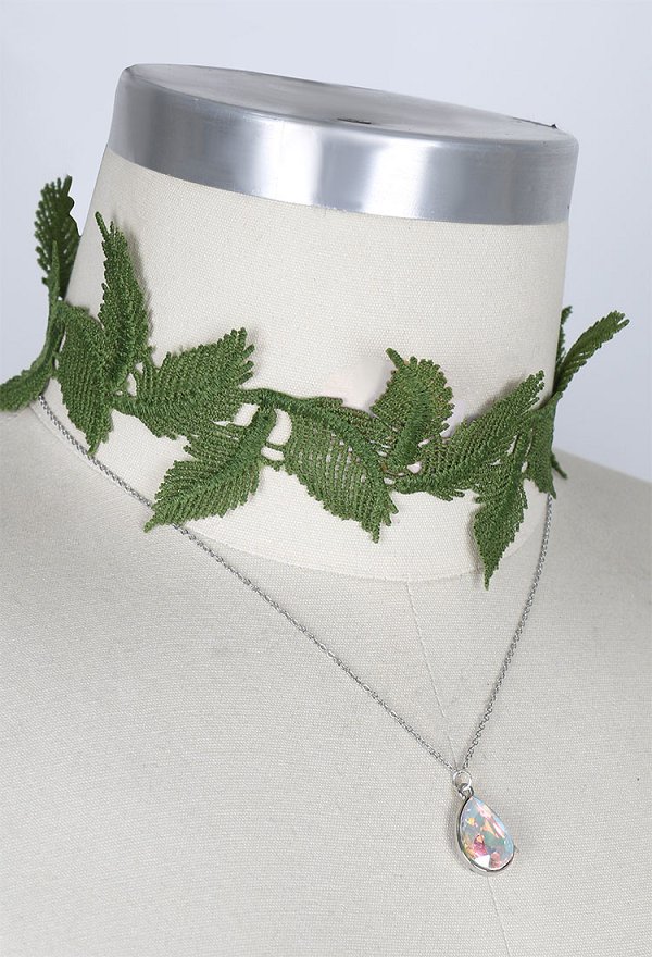 Talla Plus Conjunto sexy inspirado en superhéroe Poison Ivy: body estilo enredaderas con guantes y collar