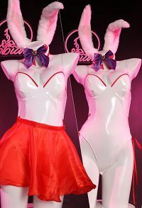 Sailor Mars Dérivé Lingerie Sexuelle de Style Bunny Girl Fille Lapin Justaucorps avec Nœud Papillon et Bas
