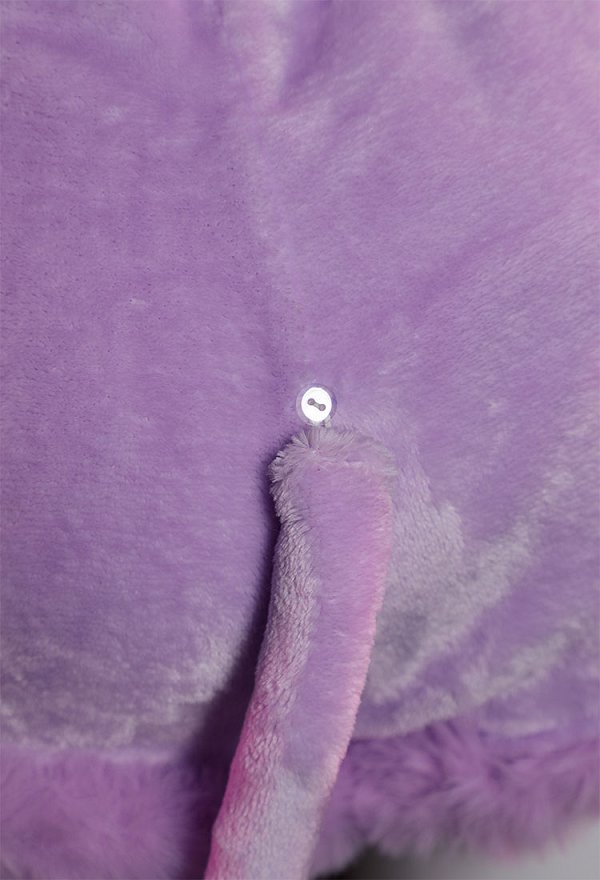 Disfraz de Cosplay PM Derivative Kawaii Purple Plush Sexy Lingerie Set Crop Corsé y Shorts con Cordones Panty Tail Socks Diadema