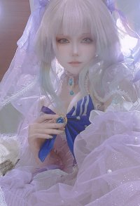 Sangonomiya Kokomi Robe de Mariée Costume de Corset et Jupe avec Voile et Bas de Cuissardes