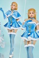 Christmas Princess Zelda Derivative Sexy Weihnachten Bodysuit Lingerie Blau Handschuhe Umhang Socken Dessous Christmas Princess Zelda Derivative Sexy Weihnachten Bodysuit Lingerie Blau Handschuhe Umhang Socken Dessous