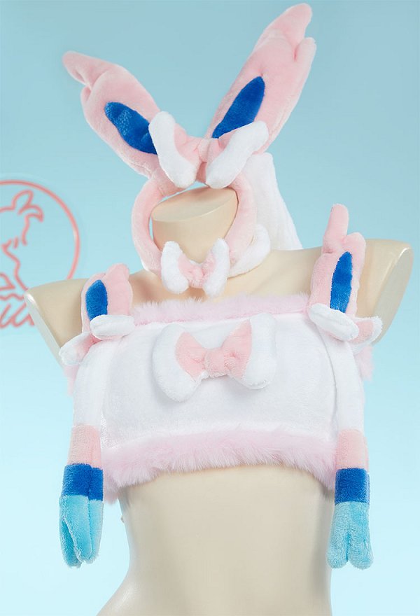 Kawaii Lingerie Set Plush Homewear Pink Crop Top and Shorts with Headband and Socks Kawaii Lingerie Set Plush Homewear Pink Crop Top and Shorts with Headband and Socks