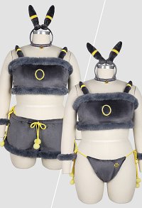 Plus Size PM Derivative Sexy Costume Cute Plush Lingerie Short Top and Shorts with Briefs Tail