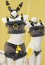 Plüsch Kawaii BH Set Lingerie Crop Top Shorts mit Schwanz Sexy Dessous Schnürung Tanga Set