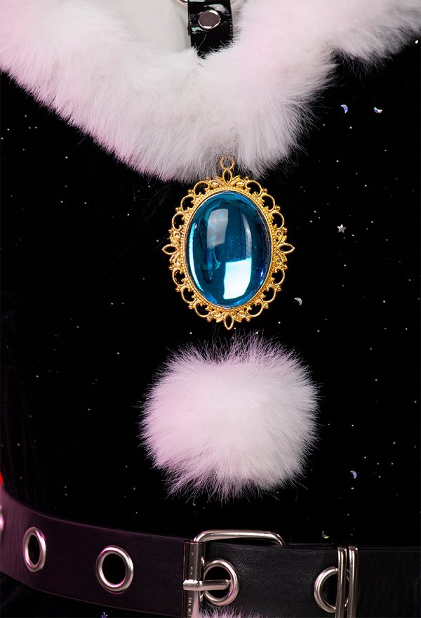 Hime Derivative Sexy Lingerie Set Christmas Furry Bodysuit with Headwear Glvoes Stockings
