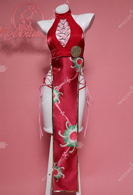 Boa Derivado Sexy Lencera de Costume Halloween Cheongsam Conjunto de Vestido de Abertura Alta HalterStyle 