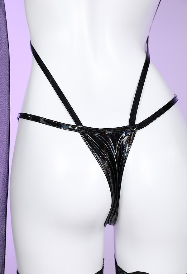 Bayonetta Derivative Sexy Schwarz Lingerie Brust Cutout Bodysuit High Cut Dessous mit Socken Handschuhe Set