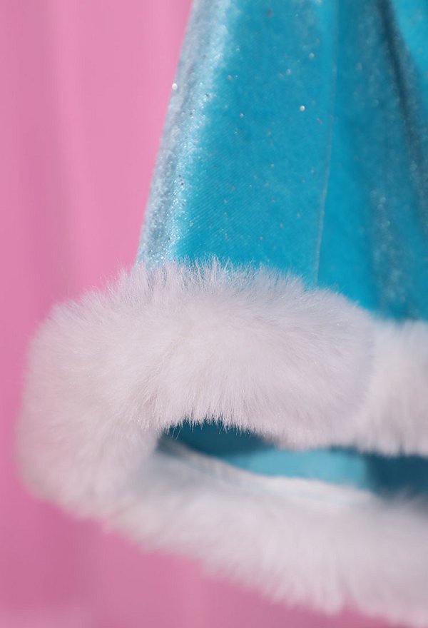 Rosalina Derivative Sexy Lingerie Set Christmas Furry Cutout Bodysuit with Short Cape Choker Crown