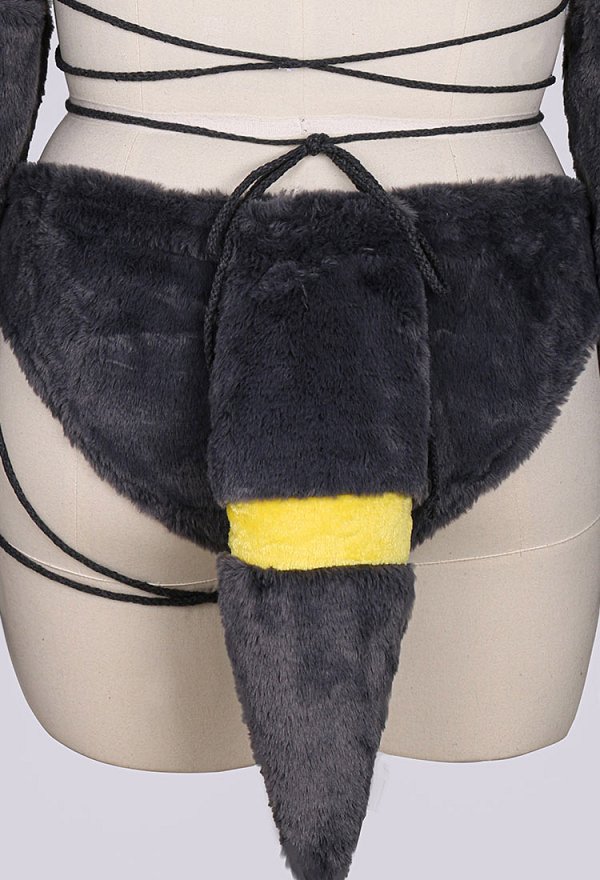 Plus Size PM Derivado Furry Paw Sexy Traje Erótico Lindo Peluche Loungewear Pata Chaqueta con Capucha y Braga