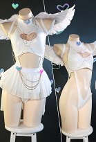 Panty Derivado Sexy Lencería Sostén Halter con Alas de Cosplay Panty Derivado Sexy Lencería Sostén Halter con Alas de Cosplay