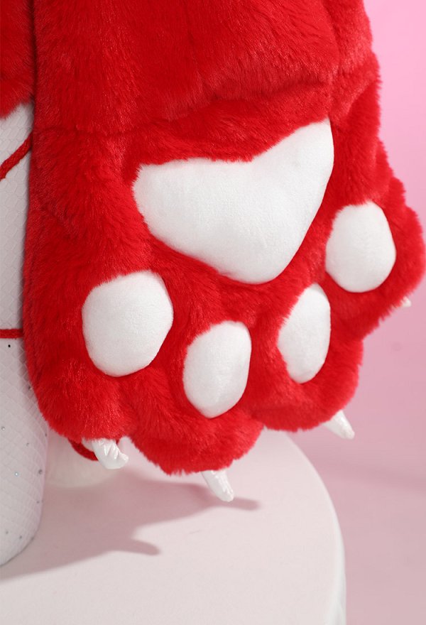 Reno Navideño Cosplay Disfraz Peludo Pata Sexy Lencería Conjunto Peluche Ropa Casera Sudadera con Capucha Guantes Sujetador y Braga