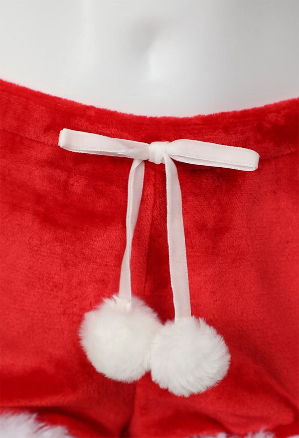Sexy Weihnachts Elch Kostüm aus Plüsch mit kurzem Oberteil und Shorts, inklusive Haarband und Halsband Sexy Weihnachts Elch Kostüm aus Plüsch mit kurzem Oberteil und Shorts, inklusive Haarband und Halsband