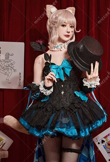Lynette Derivative Sexy Dress Suit Vestido Bowknot sin Tirantes y Mangas con Cola y Medias