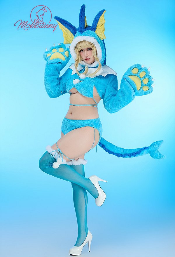 PM Derivative Bikini Furry Paw Sexy Lingerie Kawaii Plush Homewear Top de pata peluda y Braga de Sujetador con Medias