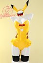 PM Derivado Sexy Lencería de Bunny Girl Lencería Amarilla con Diadema y Medias