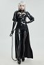 Overall im Gothic Stil Jumpsuit schwarzer One Piece  Rock mit Beinring Halloween Kostüm