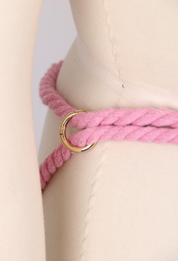 Talla Grande Accesorios Eróticos Sexy Cuerda de Cáñamo Rosa Cadena para el Cuerpo Accesorios Bondage