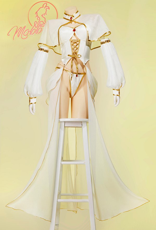 Disfraz de Cosplay Lencería Sexy Derivado de Florilene con Corsé Capa y Braguita Triangular Medias hasta el Muslo Disfraz de Cosplay Lencería Sexy Derivado de Florilene con Corsé Capa y Braguita Triangular Medias hasta el Muslo