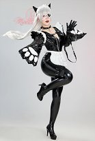 Conjunto de Criada Gótica Sexy con Mono y Delantal a Juego con Chaqueta y Diadema Conjunto de Criada Gótica Sexy con Mono y Delantal a Juego con Chaqueta y Diadema