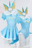 Disfraz de Cosplay Pijama de una Sola Pieza con Falda y Diadema y Collar a Juego