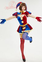 TADC Clown Girl Derivative Sexy Lingerie Set Blue Red Bodysuit and Mini Skirt with Gloves and Hat TADC Clown Girl Derivative Sexy Lingerie Set Blue Red Bodysuit and Mini Skirt with Gloves and Hat