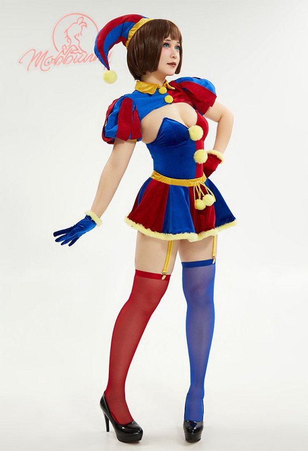 Disfraz de Cosplay Conjunto de Fantasía Sexy de Pamnii Derivado con Mono y Minifalda con Guantes y Sombrero