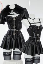 Disfraz de Cosplay Lencería Sexy Derivado de Yenafa con Vestido y Chaqueta Corta a Juego con Guantes y Cinturón Disfraz de Cosplay Lencería Sexy Derivado de Yenafa con Vestido y Chaqueta Corta a Juego con Guantes y Cinturón