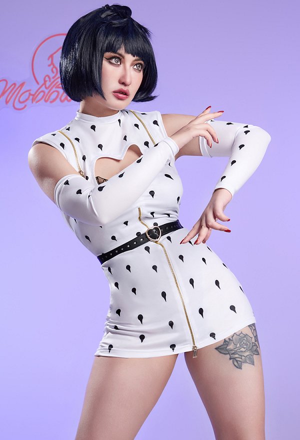 Conjunto de Mono y Vestido con Mangas y Cinturón Derivado de Bugalati