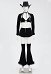 Disfraz de Cosplay Traje estilo vaquera gótica sujetador sexy negro y falda con top corto y sombrero