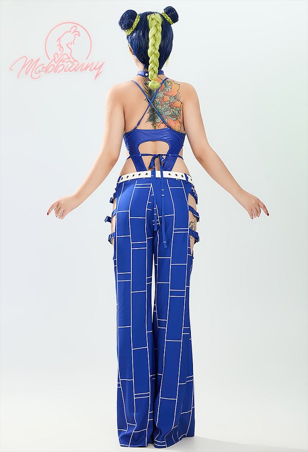 Jolyne Derivative Sexy Dessous Set Bodysuit mit Ausschnitt lange Hose mit Gürtel Lingerie Kostüm Jolyne Derivative Sexy Dessous Set Bodysuit mit Ausschnitt lange Hose mit Gürtel Lingerie Kostüm
