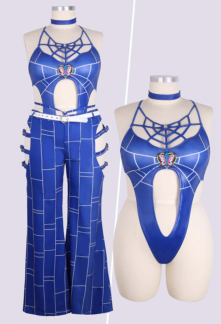 JJBA Bizarre Adventure Jolyne Lingerie Cosplay dérivée grande taille Combinaison et pantalon avec ceinture