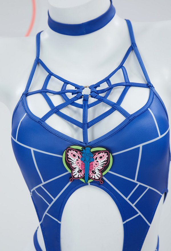 Jolyne Derivative Sexy Dessous Set Bodysuit mit Ausschnitt lange Hose mit Gürtel Lingerie Kostüm Jolyne Derivative Sexy Dessous Set Bodysuit mit Ausschnitt lange Hose mit Gürtel Lingerie Kostüm