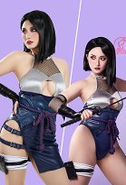 Costume de Cosplay Ensemble sexy dérivé de ninja avec combinaison et jupe manches et ceinture