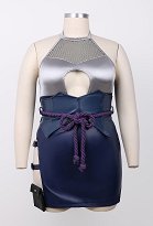 Taille plusNinja Dérivé Sexy Lingerie Ensemble Combinaison à épissures avec jupe et ceinture minceur Taille plusNinja Dérivé Sexy Lingerie Ensemble Combinaison à épissures avec jupe et ceinture minceur