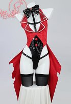 Radio Demon Derivative Sexy Dessous Set Schwarz Roter Hollow Bodysuit Handschuhe Lingerie schenkelhohen Strümpfen