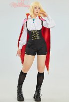 Tenue Formelle Dérivée de Harr avec Chemise et Salopette Assorties Cape et Collier