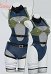 Ninja Derivative Sexy Dessous Set Mesh Bodysuit Ausschnitt Shorts mit Handschuhen Maske Cosplay Kostüm