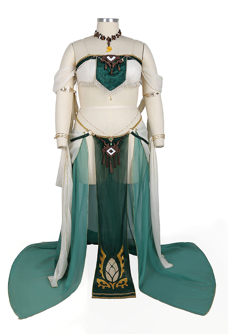 Talla Plus Sexy Cnjunto de bailarina inspirado en la Princesa Zelda top corto y culotte con tocado y collar
