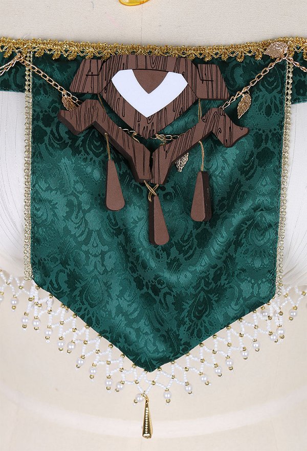 Talla Plus Sexy Cnjunto de bailarina inspirado en la Princesa Zelda top corto y culotte con tocado y collar